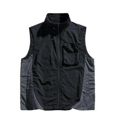 Men's vest for spring and summer new outerwear for camping hiking outdoor charging fashionable trend simple and high-end vest