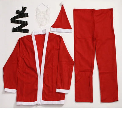 Christmas Men's Costume Love Live Cosplay 5pcs/set Santa Claus Dressing Up Clothes Christmas Christmas Apparel Cosplay Costumes