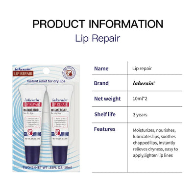2pcs/Lot Moisturizing Lip Repair Gel Instant Relief For Dry Lips Liquid Lip Balm Paraben Free Lip Care Product Reduce Lips Line