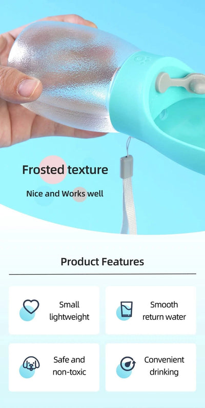 Pet Dog Water Bottle Dispenser For Small Big Dogs Cats Outdoor Travel Walking Puppy Drinking Bowls French Bulldog Pug Feeder