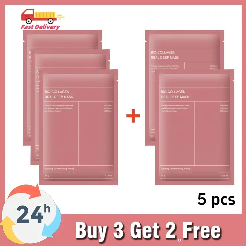 Bio-Collagen Face Mask Anti-Wrinkle Firming Overnight Mask With Hydrolyzed Moisturizing Refreshing Brightening Repair Skin Care