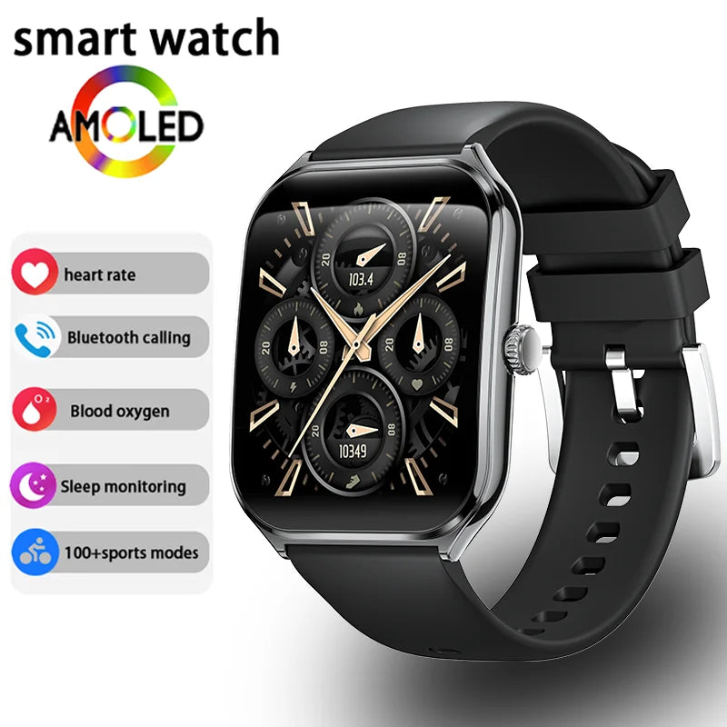 New Ultra Thin Smart Watch men 1.96" AMOLED 360*360 HD Pixel Display Always Show Time Call Reminder Smartwatch Ladies For huawei