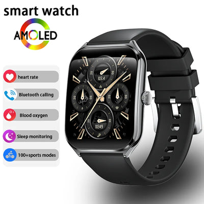 New Ultra Thin Smart Watch men 1.96" AMOLED 360*360 HD Pixel Display Always Show Time Call Reminder Smartwatch Ladies For huawei