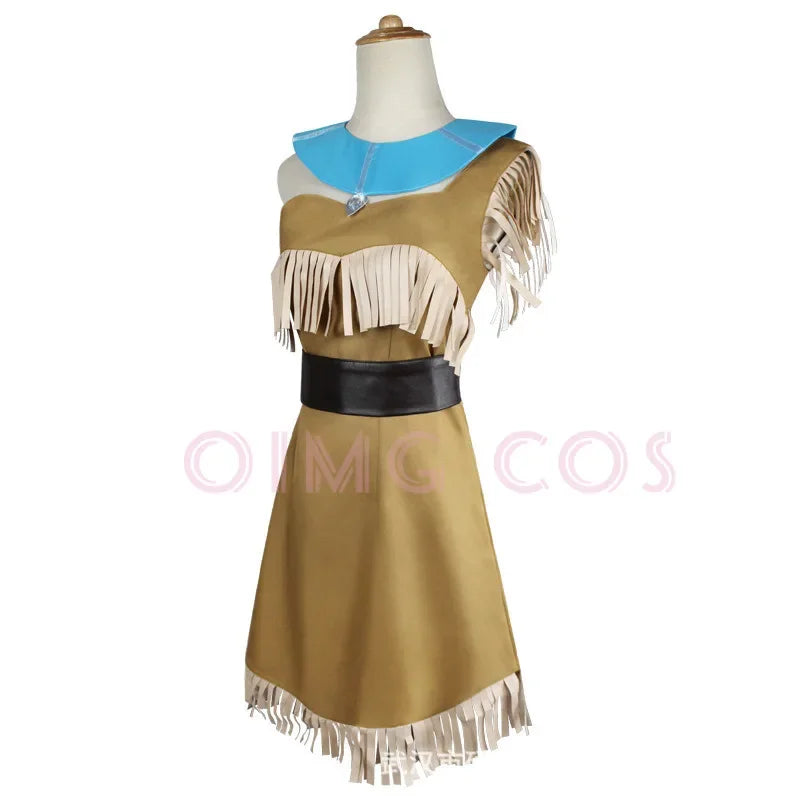 Pocahontas Cosplay Costume Carnival Uniform  Halloween Anime Party Costumes Masquerade Women Game