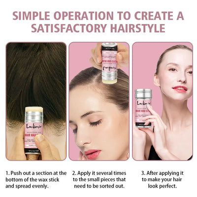 Professional Styling Wax for Women Anti-frizz Pomade Smoothing Broken Back Hair Mud Messy Hairs Control Wax Rod for Natural Wigs