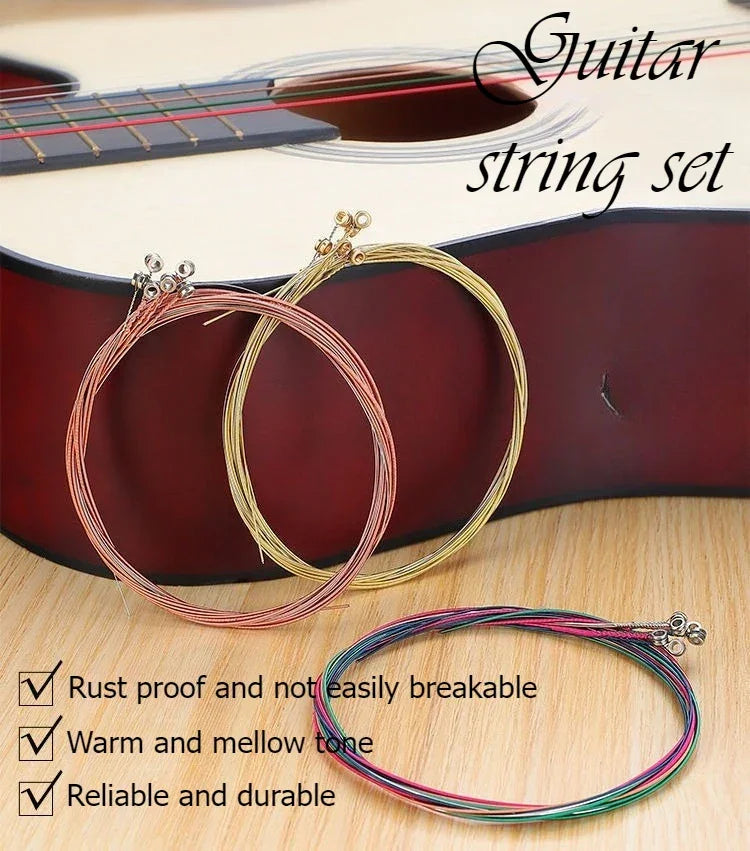 Colorful Guitar Strings 1-6 Strings for Classical Classic Guitar Acoustic Guitar Steel Strings Musical Instrument Accessories