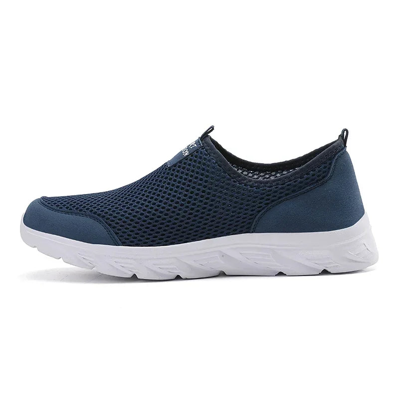 Men Shoes Breathable Mesh Summer Lightweight Hiking Walking Casual Shoes Slip-On Driving Men's Loafers