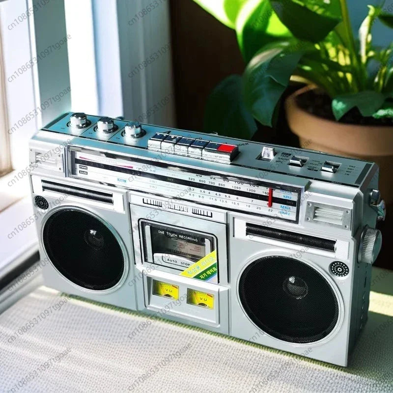 Retro stereo dual speaker radio Recorder Convenient tape drive Bluetooth USB TF card