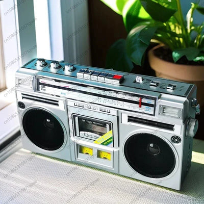 Retro stereo dual speaker radio Recorder Convenient tape drive Bluetooth USB TF card