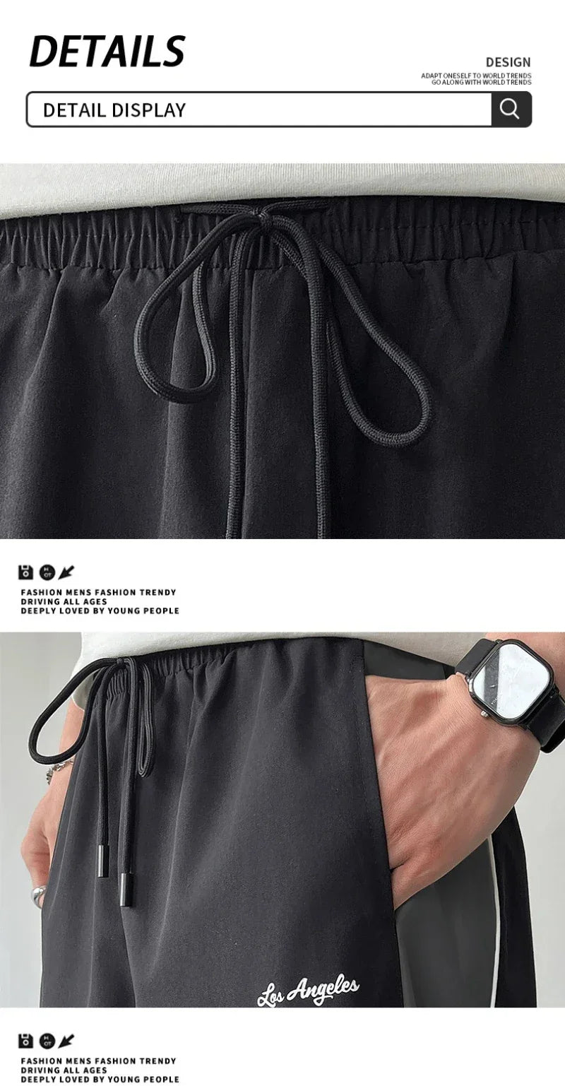 Men Casual Joggers Pants Fashion Streetwear Oversized Sports Wide Leg Pants Hip Hop Y2k Sweatpants High Waist Baggy Trousers