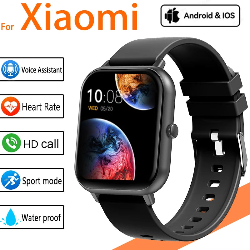2025 New Smart Watch Men Bluetooth Call Fitness Tracker Heart Rate IP68 Waterproof Smart Watch Men Women For Xiaomi iOS Android