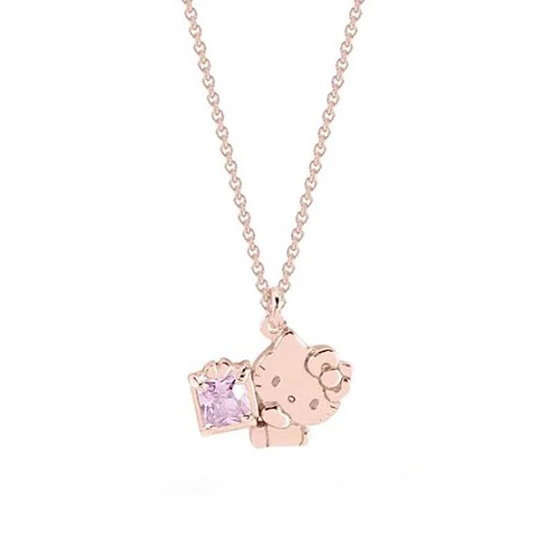 Sanrios luxury necklaces anime hellokitty cinnamoroll clavicle chain necklace for women jewelry wedding party birthday