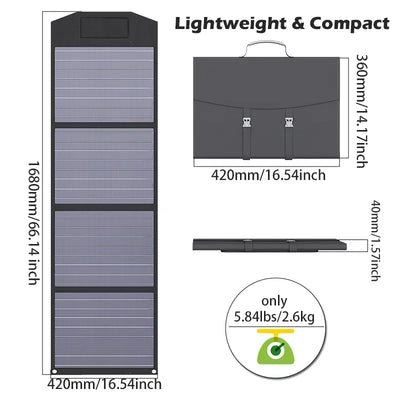 Flexible, Foldable, High Efficiency Solar Panel, Travel & Phone & Boat, Portable 12V 2000w 1500w 1000w 500w Solar Panel Kit