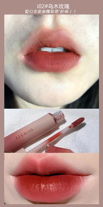 Velvet Matte Lipstick Cream Sexy Red Lip Tint Moisturizing Long Lasting Lip Gloss Waterproof Makeup Korean Cosmetics 6 Color