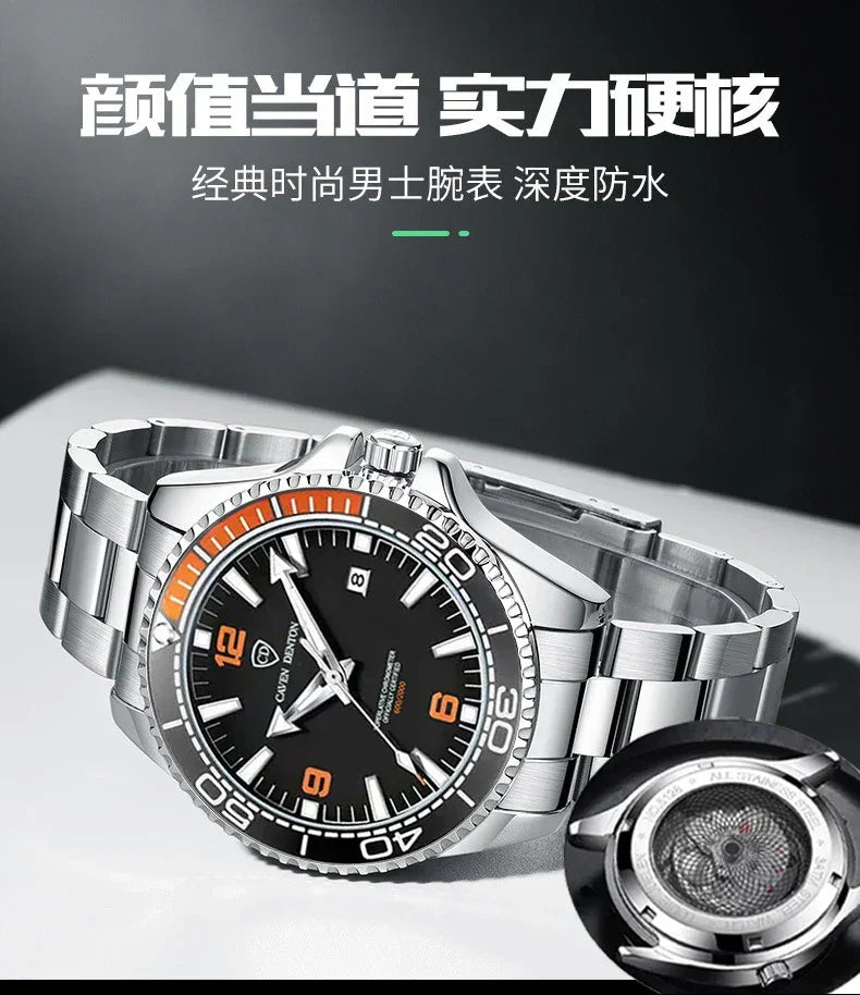 2025 New Top Brand Design Men's Watches Luxury Fashion Multifunctional Dial Quartz Watches Steel Strap Waterproof Men's Watches