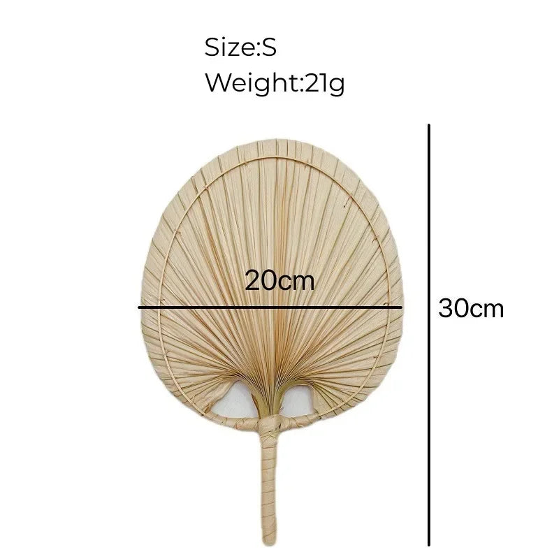 Hand Fans Hand Made Fan Rattan Decoration For Wedding Natural Palm Leaf Woven Fans Wall Art Decor For Farmhouse Ornaments