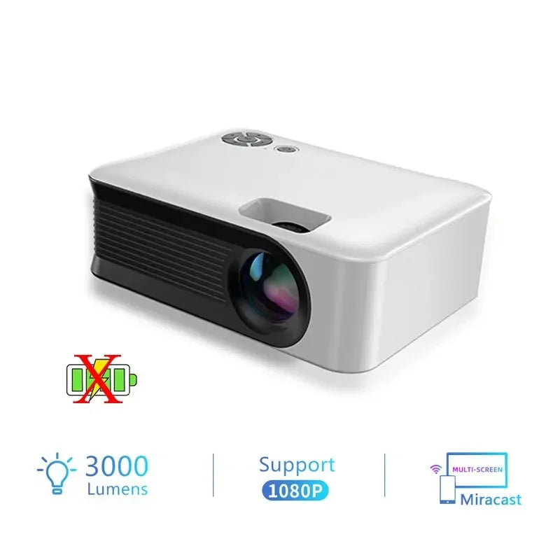 Portable Projector A30 Support 4K HDMI 1080P Mini Projectors Smart TV WIFI Home Theater Cinema Sync Android Phone Beamer LED