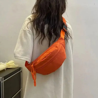 Half Moon Women's Chest Bag New Oxford Cloth Large Capacity Waist Bags Waterproof Multifunctional Running Belt Bags Sport