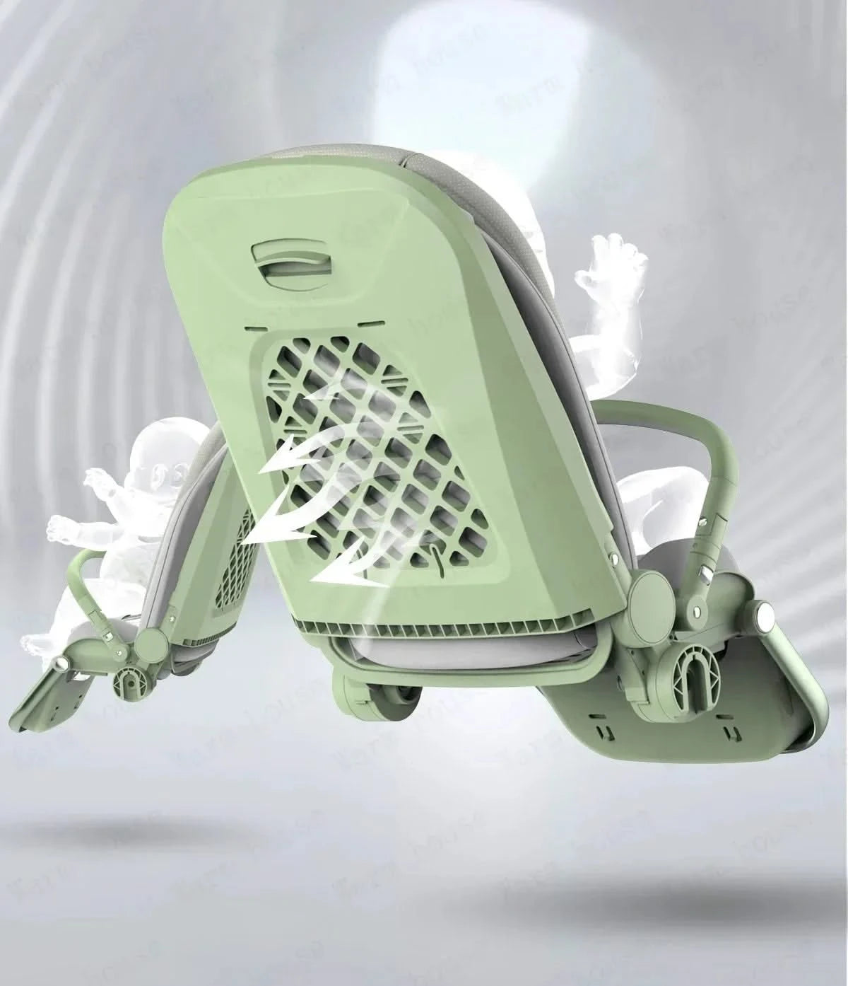 Portable High-view Baby Stroller Two-way Portable Baby Stroller Foldable Children's Four-wheel Baby Stroller 0-3 Years Old