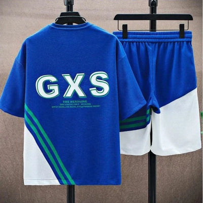 Casual Gradient Men Set T-Shirt Summer