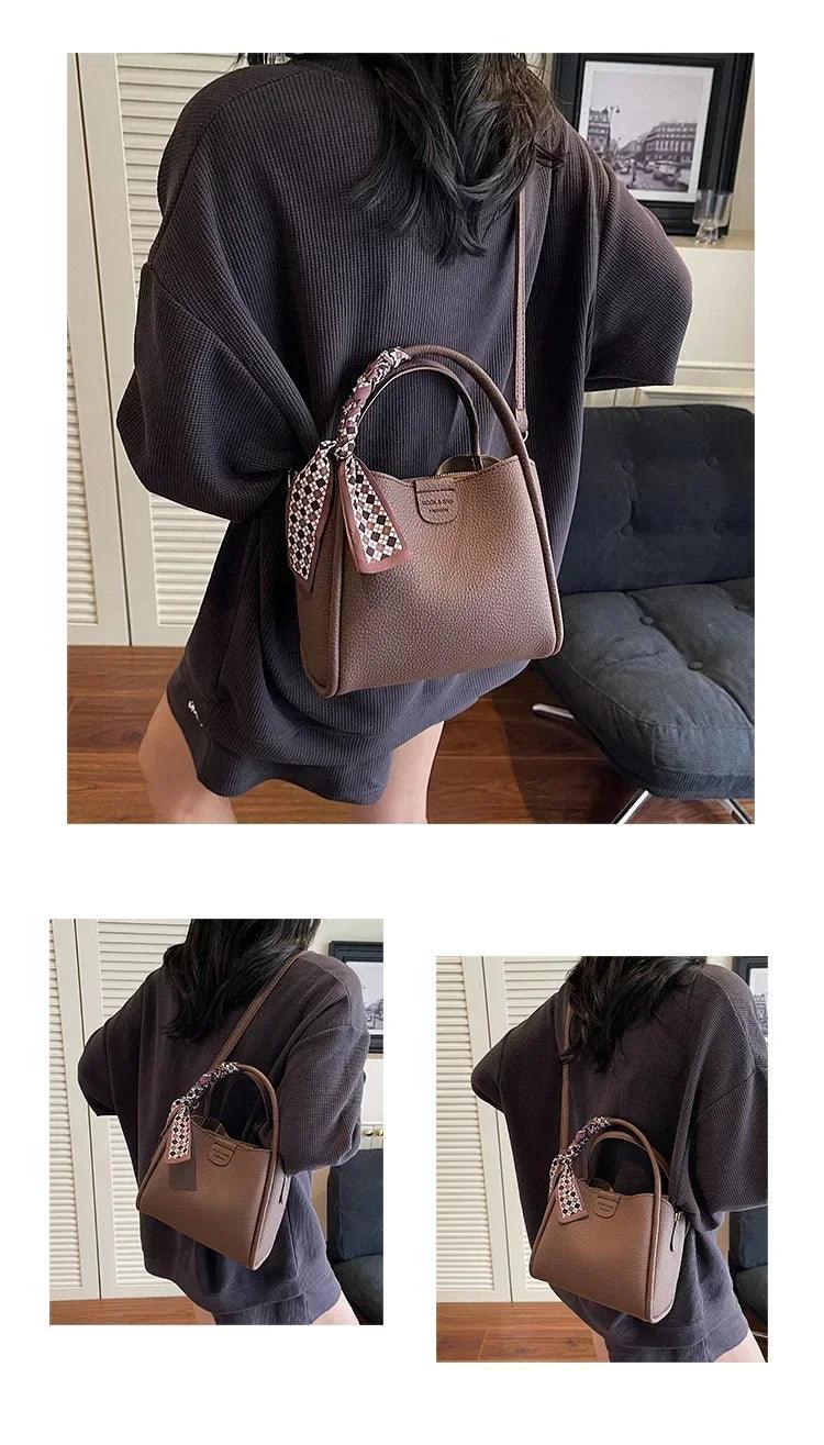 2025 new women’s handbag trendy bucket bag luxury stylish shoulder crossbody purse versatile casual tote designer ladies