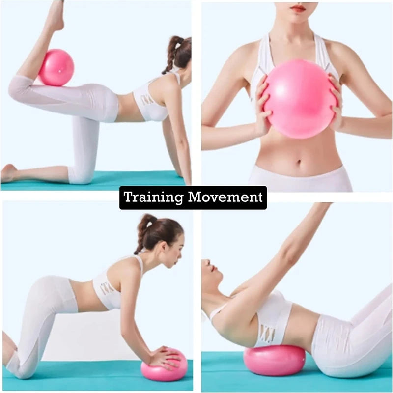 Yoga Ball-Matte Textured Reinforced Anti-Burst Back-Supporting Ball with Handles Gymnastics Ball Fitness Pilates Ball