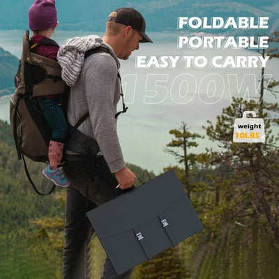 Flexible, Foldable, High Efficiency Solar Panel, Travel & Phone & Boat, Portable 12V 2000w 1500w 1000w 500w Solar Panel Kit
