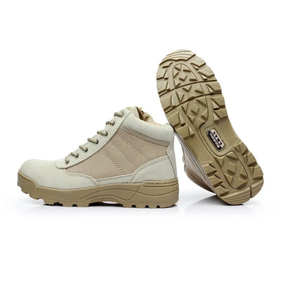 Men's Low Top Tactical Boots Outdoor Desert Climbing Sports Hiking Shoes Field Training Combat Boots Male Work Safety Shoes