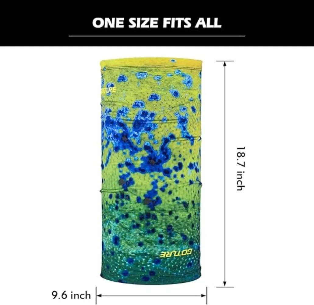 Goture UPF50+ Neck Gaiter Face Mask Cold Feeling Summer Elastic Multi Scarf UV Protection for Men Women Fishing Cycling Climbing