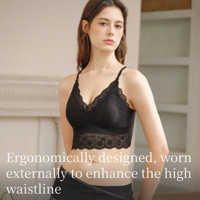 SUJIIN Summer Sexy Lace Camisole Tank Tops Women 2025 Beautiful Back Top Lady Seamless Wireless Bras French Woman Clothing XD002