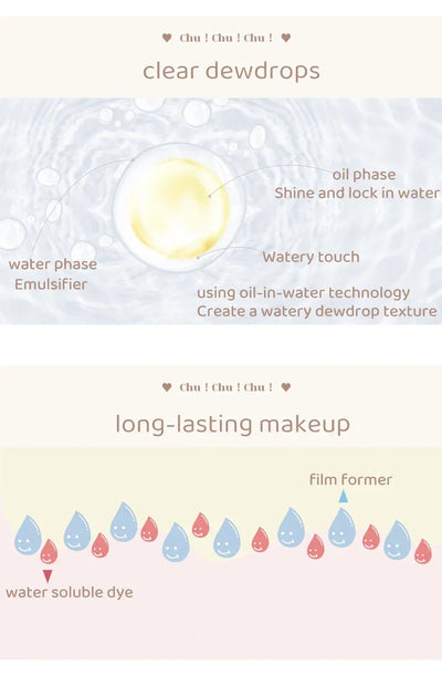 FLORTTE Beauty Lip Lasting Tint First Kiss Series Water Glossy Nice To Meet Chu Blooming Liquid Lipstick Makeup Women Cosmetics