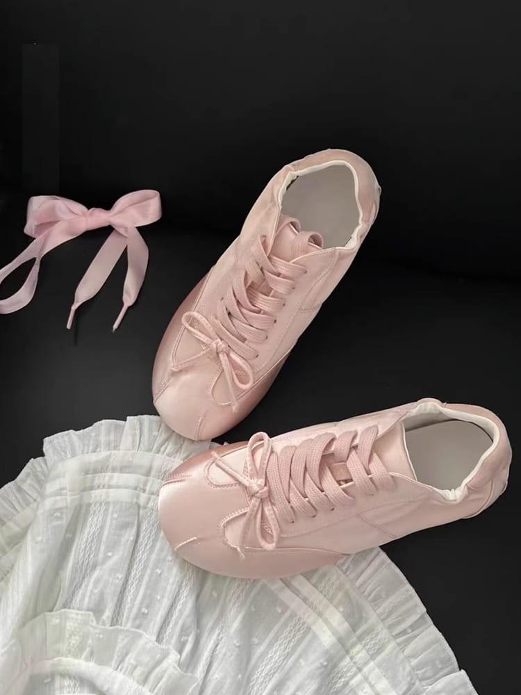 Bowknot ballet dance flat shoes casual little white women/girl