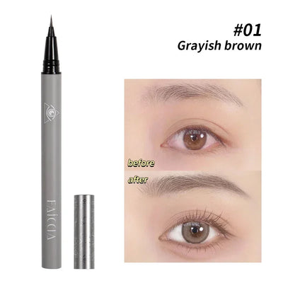 Water Liquid Eyebrow Pencil Waterproof Long Lasting No Blooming Eyeliner Lying Silkworm Ultra Fine Eyebrow Tattoo Pencil Makeup
