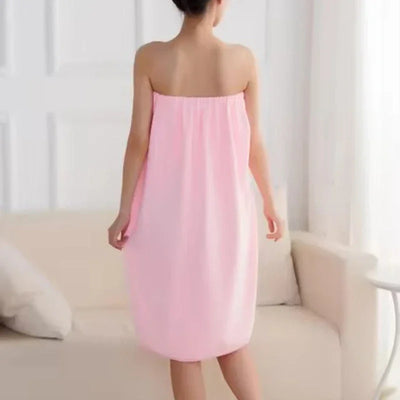 1PC Wearable Bath Wrap Towels for Women Soft Water Absorbent Quick Drying Elastic Wrapped Half Body Bathrobe Shower Beach Towel