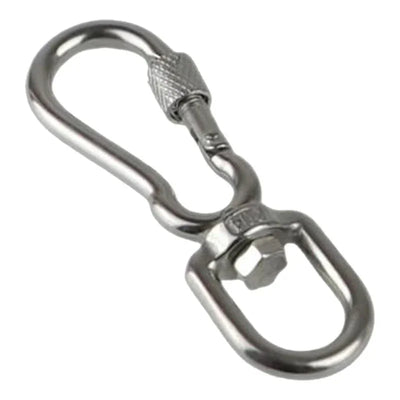Stainless Steel Hook with Swivels for Dog Collar Carabiner with Swivels Joint Bolted Carabiner for Pet Leashes/Camping Tent