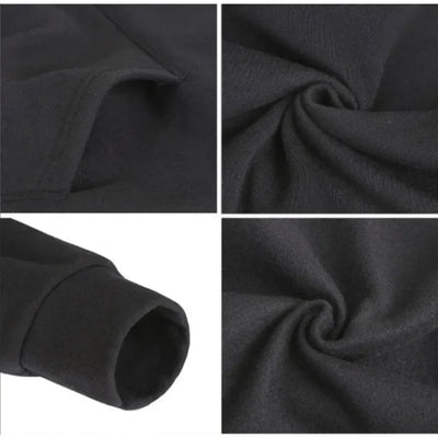 Men's Black Hooded Sweatshirt Street Casual Sportswear Printed with Famous Wrestler's Print CM Return Autumn and Winter Novelty