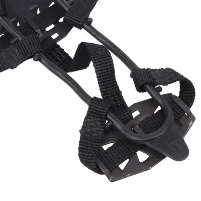 1 Pair M L Crampons Shoes Cover 24 Teeth Anti-Slip Ice Grips Gripper Shoes Boot Hiking Ice Climbing Shoe Spikes Climbing Chain