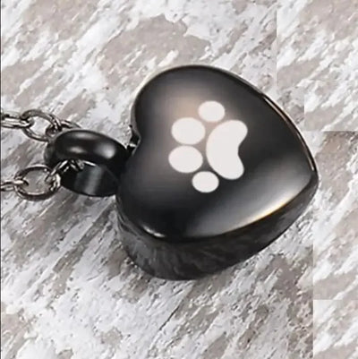 Engraved Heart Pets Paw Urn Necklace/Bracelet Heart Charms Memorial Ashes Urn Necklace/Bracelet Jewelry Makings keepsake Pendant