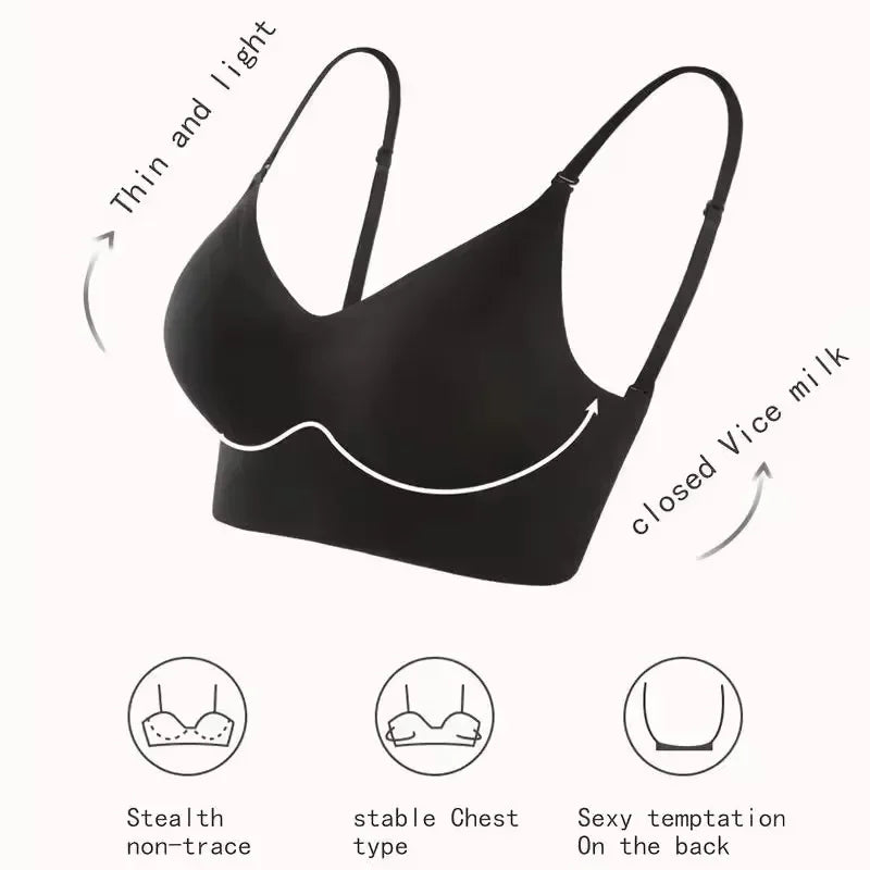 Women Bra Deep U Plunge Bras Backless Strapless