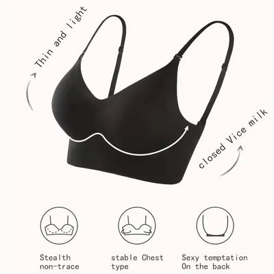 Women Bra Deep U Plunge Bras Backless Strapless