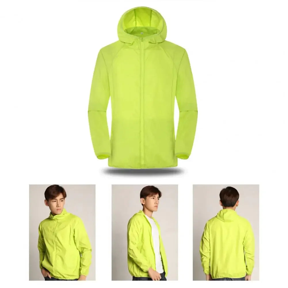 2024 Summer Hooded Jacket Men Women Waterproof Sun Coat Pockets Quick Dry Skin Ultra light Windbreaker Outdoor Jacket