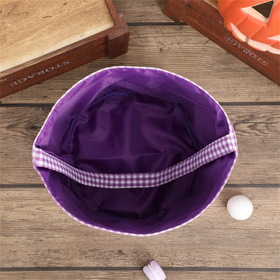 Plaid Halloween Baskets Trick Or Treat Bags For Kids Candy Gift Bucket Tote Bag Party Decoration Supplies