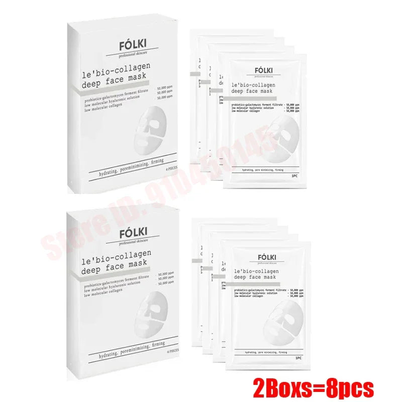 Bio Collagen Face Mask Shrink Pores Deep Hydrating Overnight Mask Moisturizing Refreshing Brightening Face Skin Care Korean