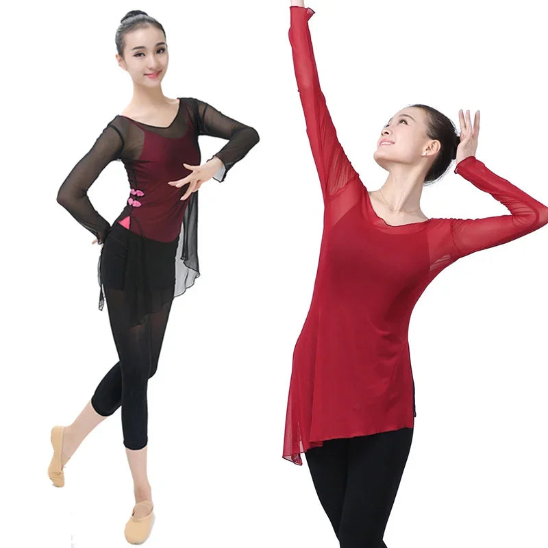 New fashion woman Classical Dancing clothes ballet Dance dress Adult Dance Practice clothes Elastic long sleeve Dance clothes