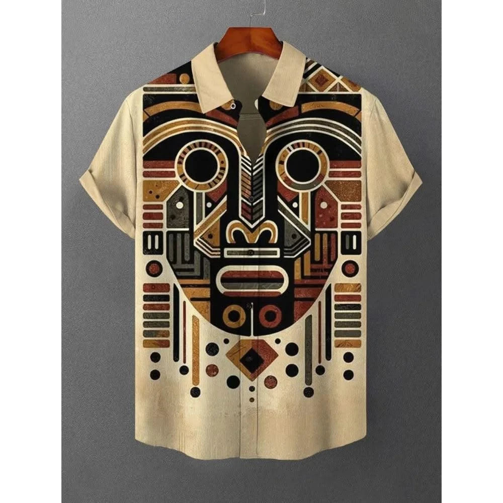 Men Hawaiian Shirts Streetwear Vintage