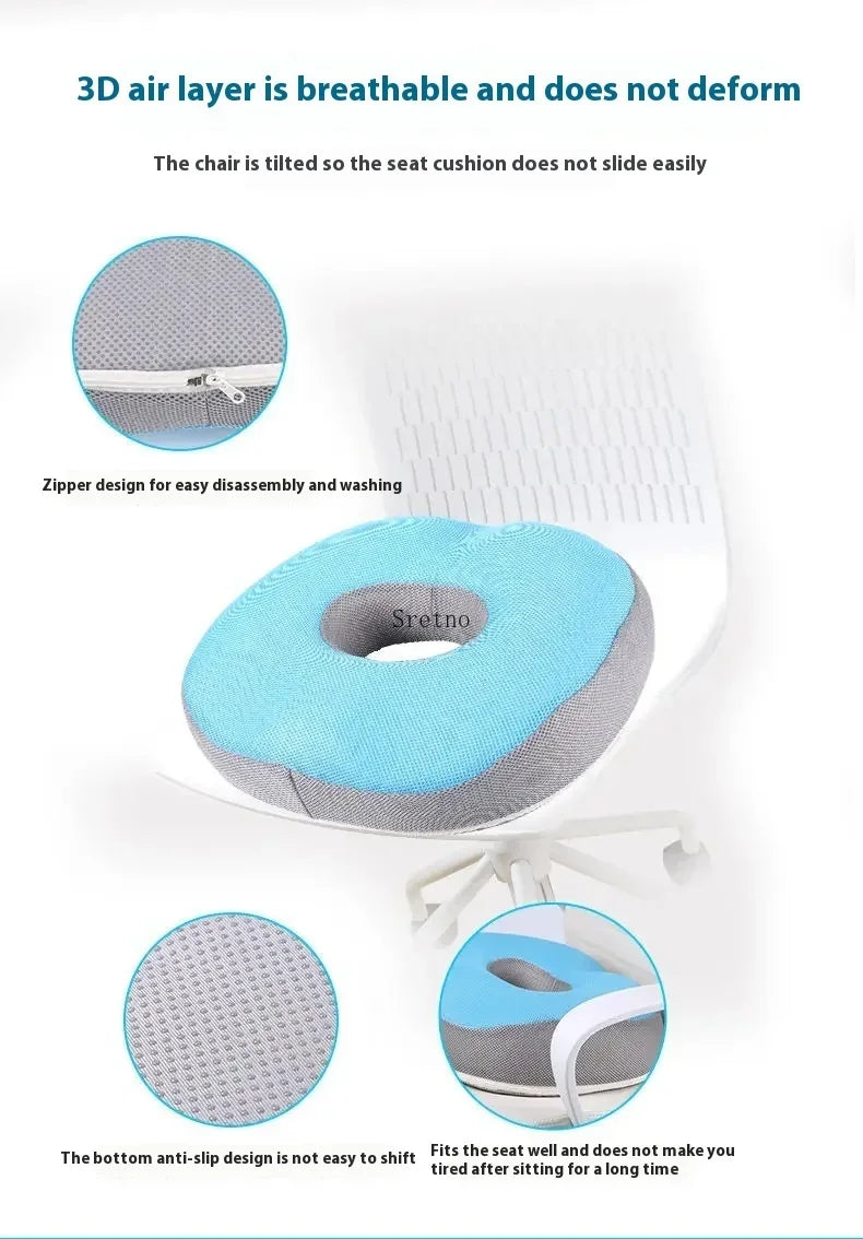 Latex Hemorrhoid Seat Cushion Thickened Office Beautiful Buttocks Pregnant Women Buttocks Pad Hollow Tailbone Protect Cushions