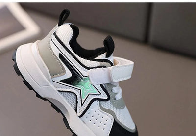 Kid's sports shoes for small and medium-sized children spring and autumn boys' sports shoes girls' mesh breathable running shoes