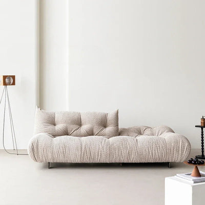 Alpaca Velvet Creamy Style Sofa Bed Foldable for Small Rooms Multifunctional for Lounging Sleeping Lazy Comfort Furniture FYLS