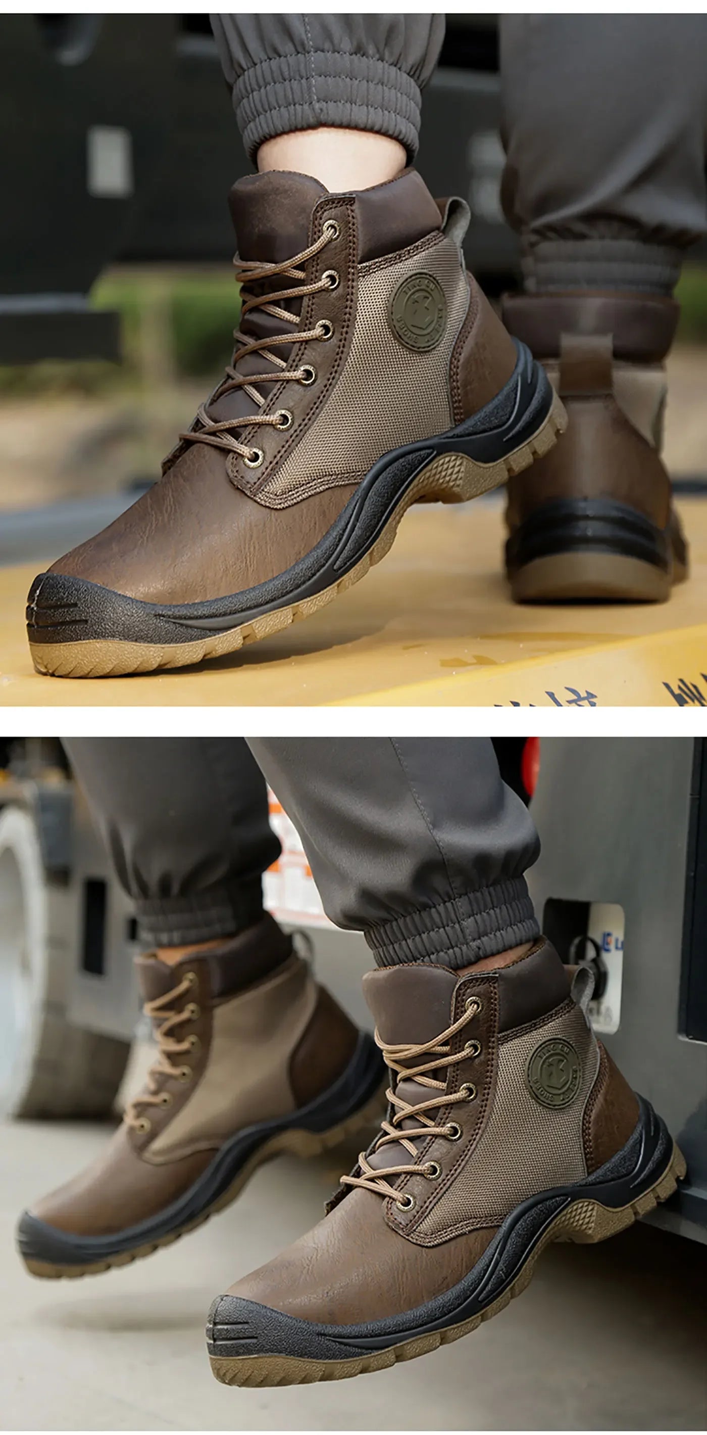 Men's safety shoes are anti smashing, anti piercing, anti-static, anti slip, wear-resistant, and splash proof work shoes