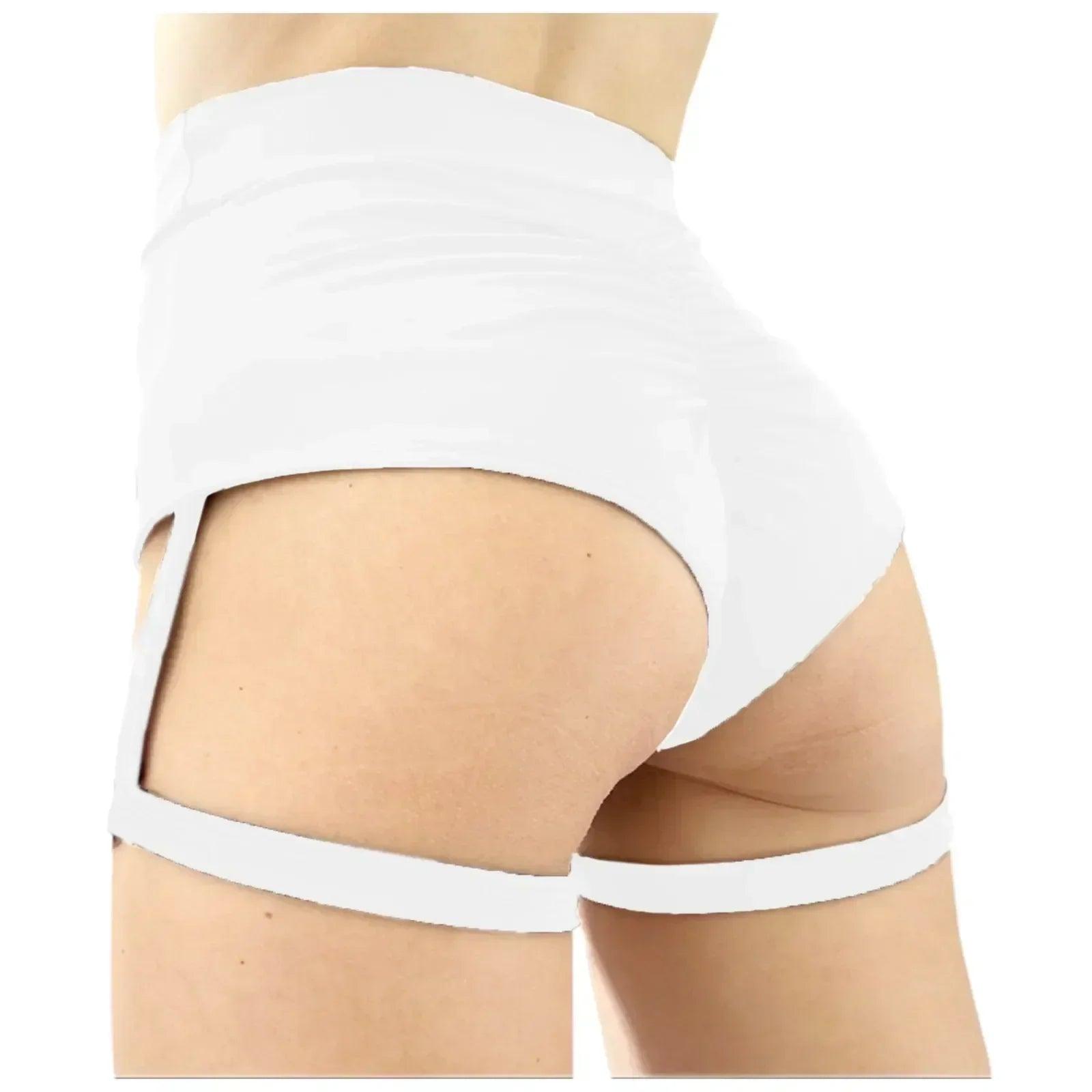 Sexy hot pants for women yoga clothes garters solid high waisted athletic shorts buttocks peach pleated butt crack sport